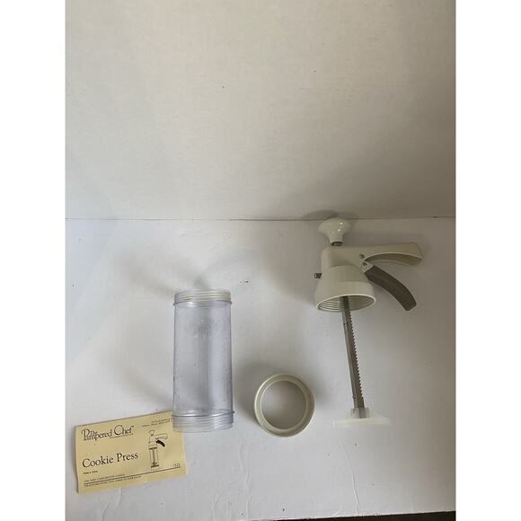 Pampered Chef Cookie press With 15 Disc Holiday Christmas #1525 Baking Missing 1 - Picture 9 of 11